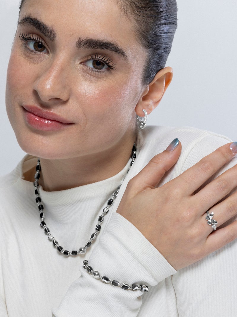 Bague Luxenter en argent 925 et zirconium rhodié - Azayn Taille réglable Vert - Kiabi
