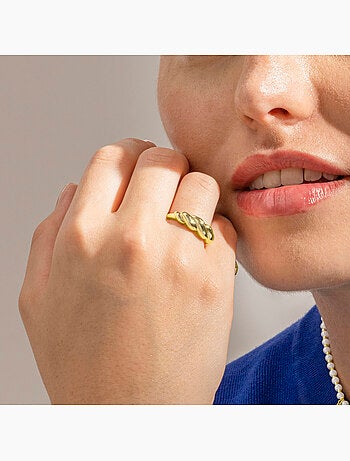 Bague Luxenter en argent sterling 925 avec finition et plaqué or 18k - Gilsi