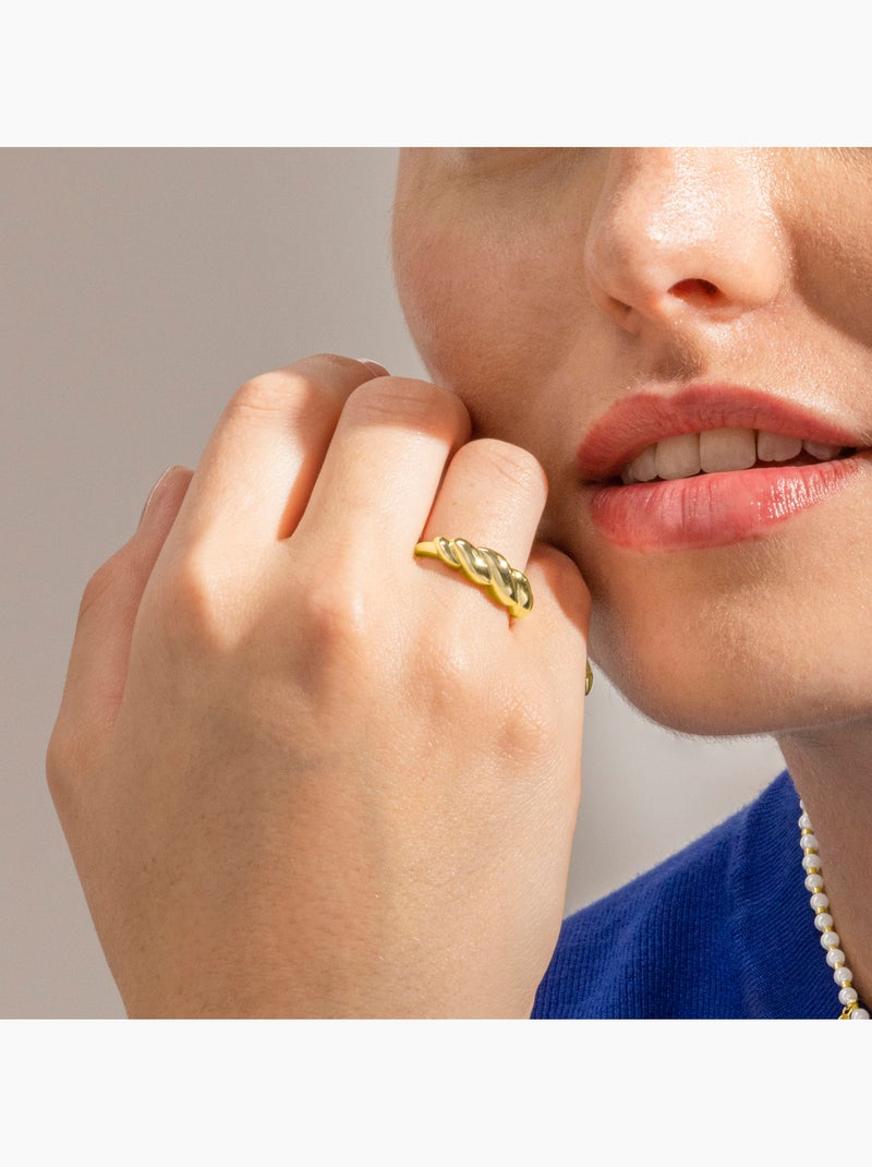 Bague Luxenter en argent sterling 925 avec finition et plaqué or 18k - Gilsi Doré/or - Kiabi