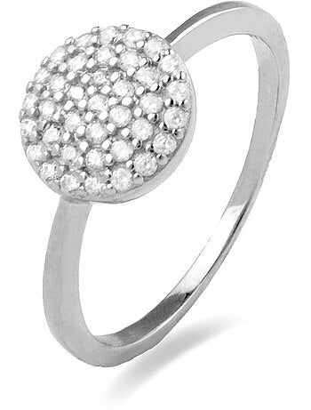 Bague Luxenter en argent sterling 925 avec zircone brillante et finition rhodiée - Waiz