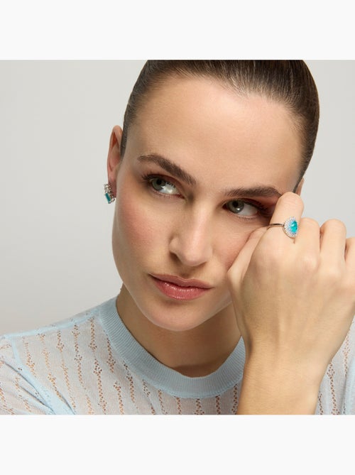 Bague Luxenter en argent sterling 925 et quartz hydrothermal finition rhodium-Abde Taille réglable - Kiabi