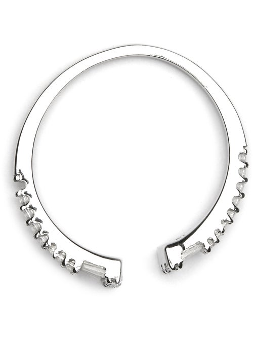 Bague Luxenter en argent sterling 925 et zircone avec finition en rhodium-Khaoya Taille réglable - Kiabi