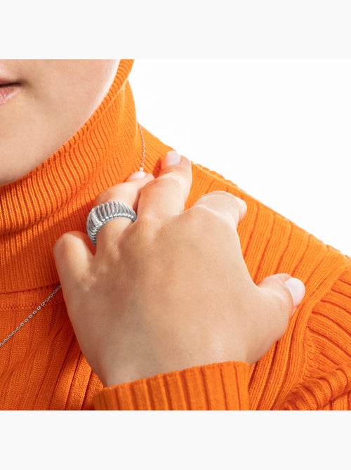 Bague Luxenter en argent sterling 925 et zircone brillante avec finition en rhodium - Dorane - Kiabi