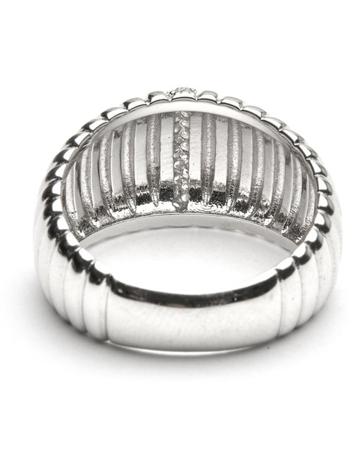 Bague Luxenter en argent sterling 925 et zircone brillante avec finition en rhodium - Dorane - Kiabi