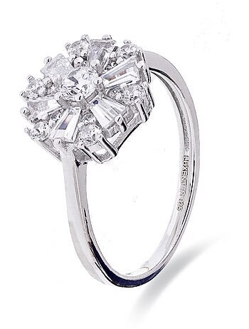 Bague Luxenter en argent sterling 925 et zircone brillante avec finition en rhodium - Lorush