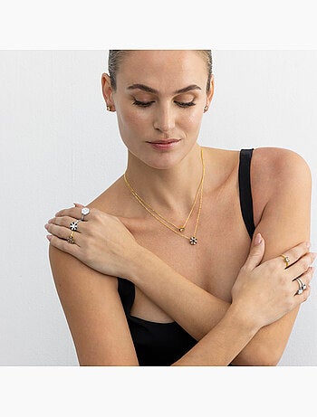 Bague Luxenter en argent sterling 925 et zircone brillante avec finition en rhodium - Lorush