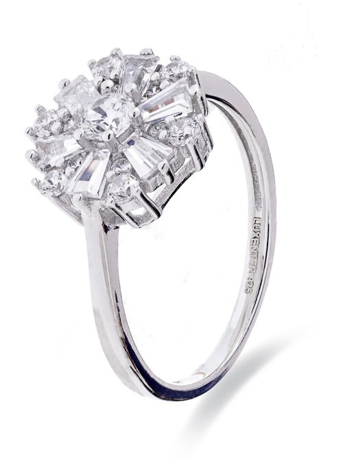 Bague Luxenter en argent sterling 925 et zircone brillante avec finition en rhodium - Lorush - Kiabi