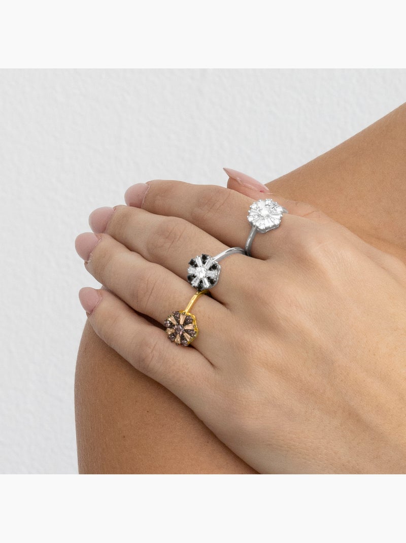 Bague Luxenter en argent sterling 925 et zircone brillante avec finition en rhodium - Lorush Blanc - Kiabi