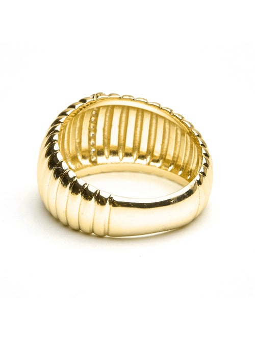 Bague Luxenter en argent sterling 925 et zircone brillante finition or 18k - Dorane - Kiabi