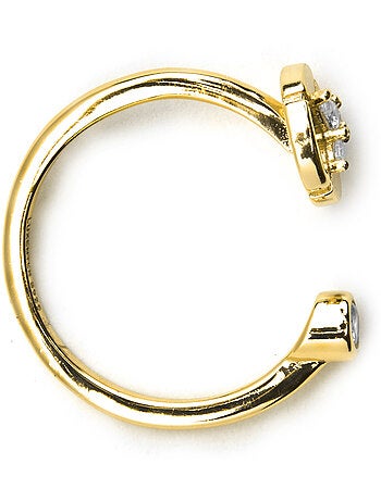 Bague Luxenter en argent sterling 925 et zircone brillante finition or 18k - Ufore Taille réglable