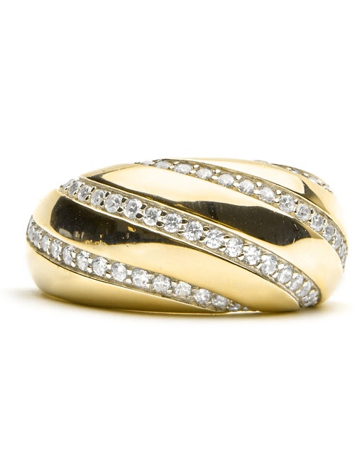 Bague Luxenter en argent sterling 925 et zircone brillante finition or 18k - Vikai - Kiabi
