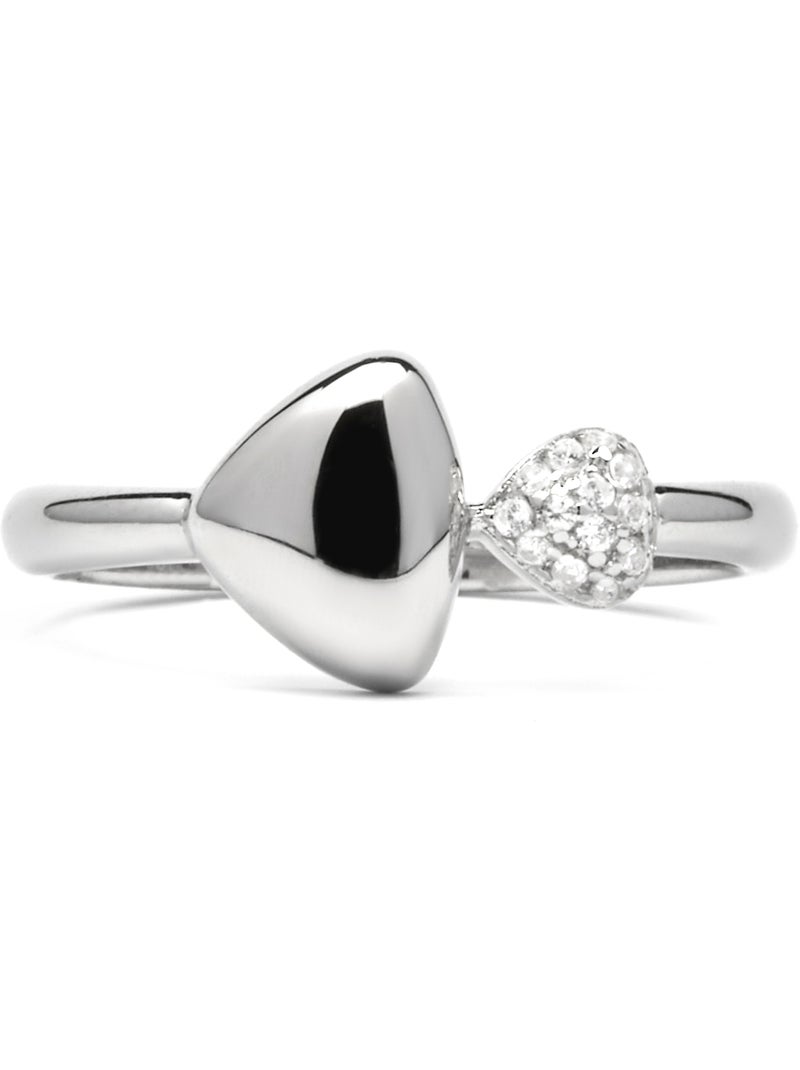 Bague Luxenter en argent sterling 925 et zircone brillante finition rhodium - Pesha Blanc - Kiabi