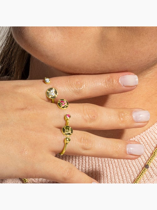 Bague Luxenter en argent sterling 925 et zircone peridot finition or 18k - Ufore Taille réglable - Kiabi Bague Luxenter en argent sterling 925 et zircone peridot finition or 18k - Ufore Taille réglable - Kiabi