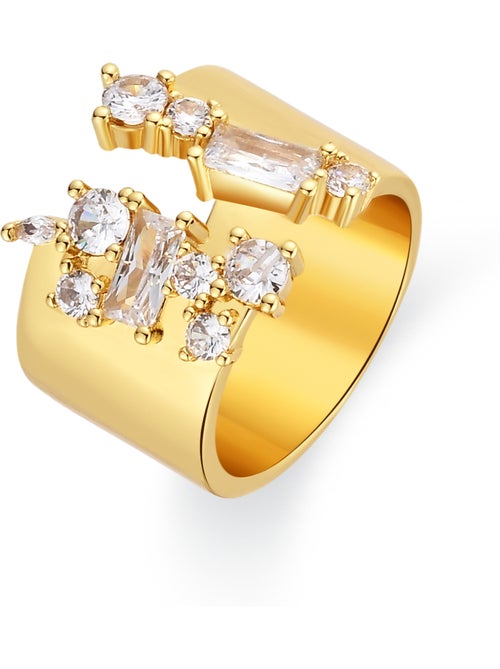 Bague Luxenter en métal brillant et alliage de zirconie, finie en or jaune 18 carats - Legin - Kiabi Bague Luxenter en métal brillant et alliage de zirconie, finie en or jaune 18 carats - Legin - Kiabi
