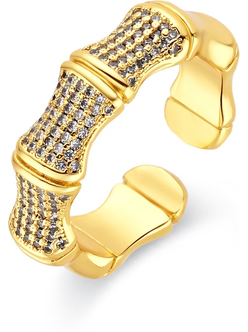 Bague Luxenter en métal brillant et alliage de zirconie finie en or jaune 18 carats - Rechi - Kiabi Bague Luxenter en métal brillant et alliage de zirconie finie en or jaune 18 carats - Rechi - Kiabi