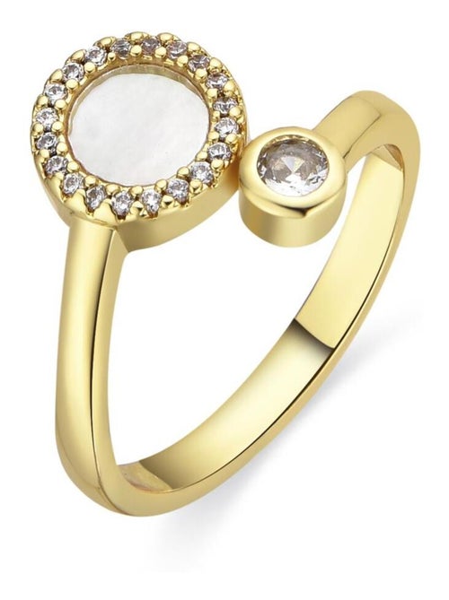 Bague Luxenter en nacre blanche or 18 carats - Yaran - Kiabi