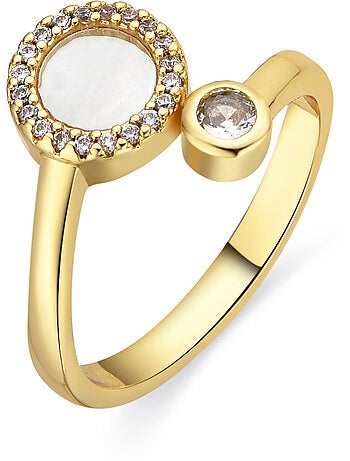 Bague Luxenter en nacre blanche or 18k - Yaran Taille réglable