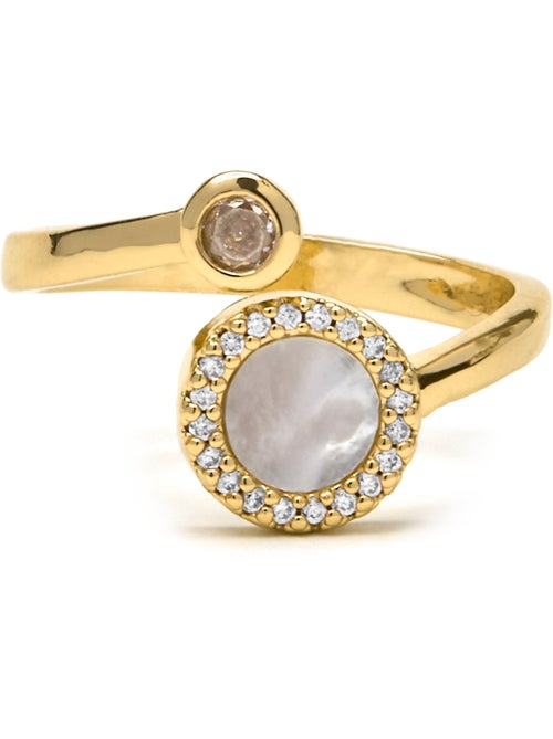 Bague Luxenter en nacre blanche or 18k - Yaran Taille réglable - Kiabi