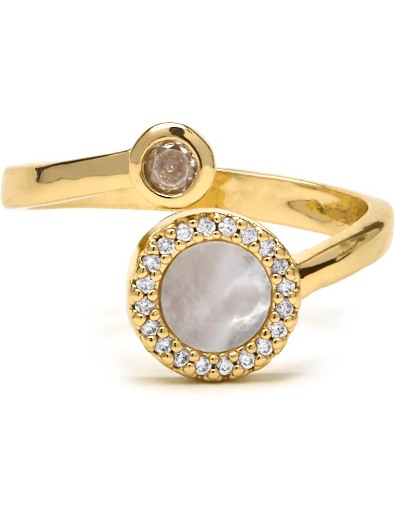 Bague Luxenter en nacre blanche or 18k - Yaran Taille réglable Blanc - Kiabi