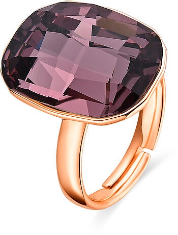 Bague Luxenter en zircone améthyste avec finition en or jaune 18 carats - Rakco