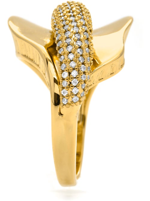 Bague Luxenter en zircone brillante avec finition en or jaune 18 carats - Lefri - Kiabi Bague Luxenter en zircone brillante avec finition en or jaune 18 carats - Lefri - Kiabi