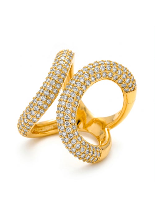 Bague Luxenter en zircone brillante avec finition en or jaune 18 carats - Rudma - Kiabi Bague Luxenter en zircone brillante avec finition en or jaune 18 carats - Rudma - Kiabi
