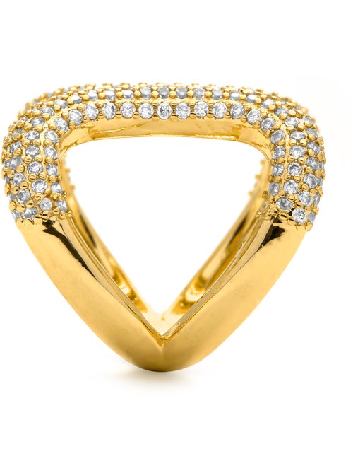 Bague Luxenter en zircone brillante avec finition en or jaune 18 carats - Rudma - Kiabi Bague Luxenter en zircone brillante avec finition en or jaune 18 carats - Rudma - Kiabi