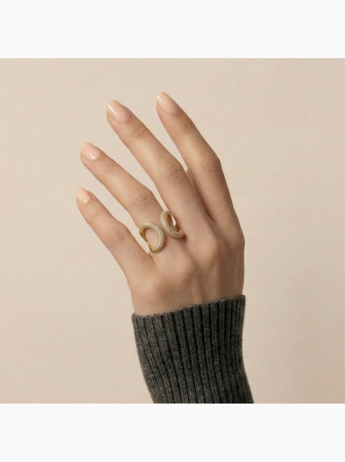 Bague Luxenter en zircone brillante avec finition en or jaune 18 carats - Rudma - Kiabi Bague Luxenter en zircone brillante avec finition en or jaune 18 carats - Rudma - Kiabi