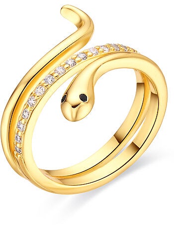 Bague Luxenter en zircone brillante avec finition en or jaune 18 carats - Sasso