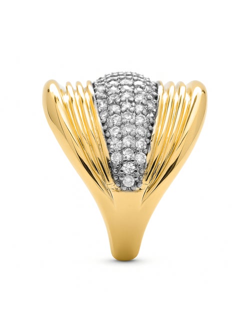 Bague Luxenter en zircone brillante, finition or jaune 18 carats - Lilfu - Kiabi Bague Luxenter en zircone brillante, finition or jaune 18 carats - Lilfu - Kiabi