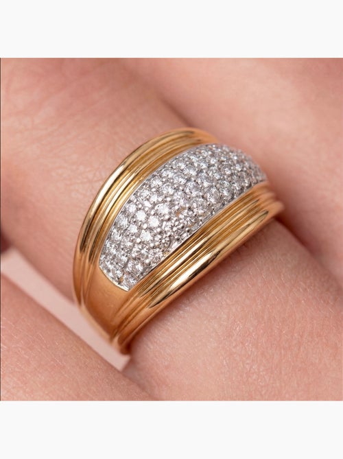 Bague Luxenter en zircone brillante, finition or jaune 18 carats - Lilfu - Kiabi Bague Luxenter en zircone brillante, finition or jaune 18 carats - Lilfu - Kiabi