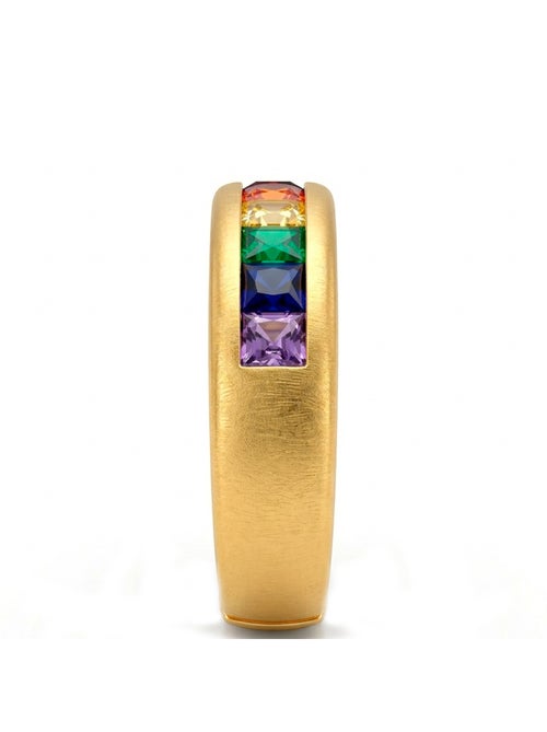 Bague Luxenter en zircone multicolore avec finition en or jaune 18 carats - Kasee - Kiabi Bague Luxenter en zircone multicolore avec finition en or jaune 18 carats - Kasee - Kiabi