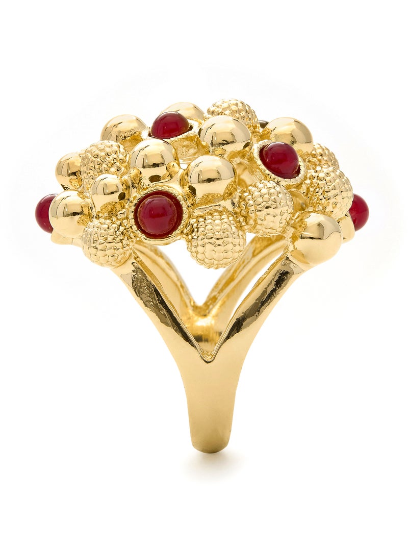 Bague Luxenter et plaqué or 18k - Xiglor Rouge - Kiabi