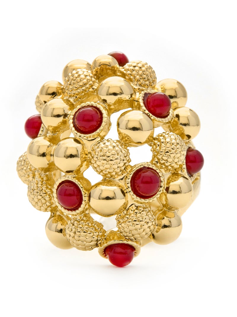 Bague Luxenter et plaqué or 18k - Xiglor Rouge - Kiabi