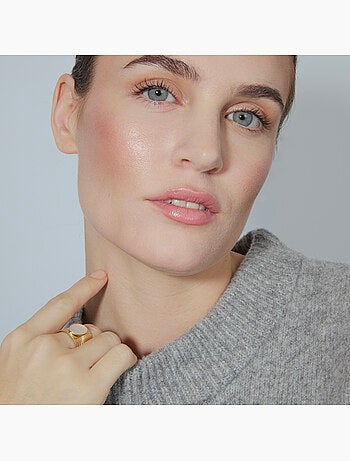 Bague Luxenter et plaqué or 18k et nacre blanche - Anleh Taille réglable
