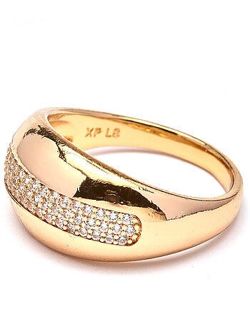 Bague Luxenter et plaqué or 18k finition zircone brillante - Glibal