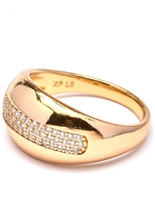 Bague Luxenter et plaqué or 18k finition zircone brillante - Glibal - Kiabi