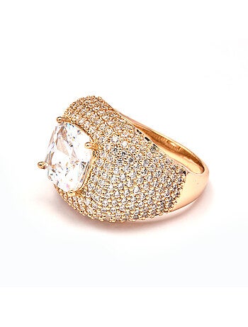 Bague Luxenter et plaqué or 18k finition zircone brillante - Smal