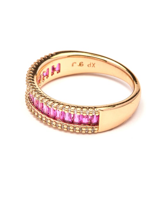 Bague Luxenter et plaqué or 18k finition zircone rubis - Ulamon - Kiabi