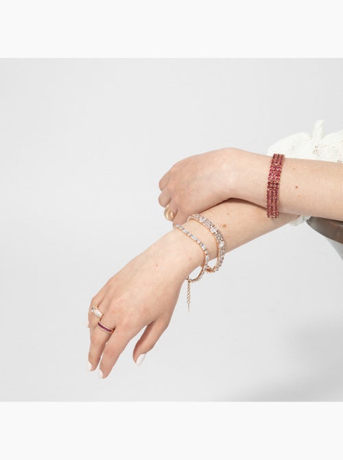 Bague Luxenter et plaqué or 18k finition zircone rubis - Ulamon - Kiabi