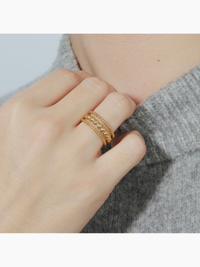 Bague Luxenter Faini en argent Taille réglable Doré - Kiabi