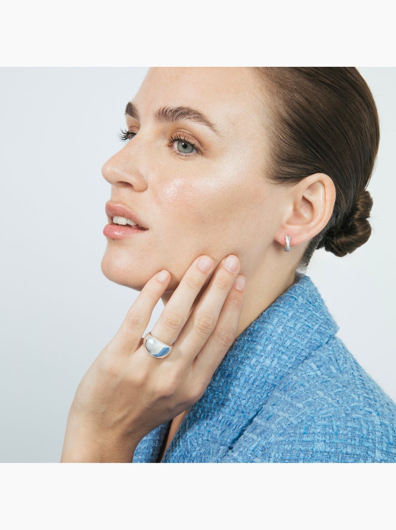 Bague Luxenter finition rhodium - Tanys Taille réglable Gris - Kiabi