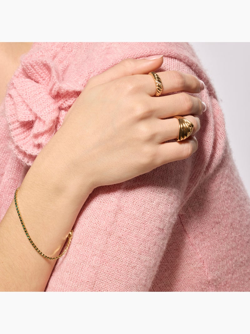 Bague Luxenter Luxenter et plaqué or 18k - Rorrie Jaune - Kiabi