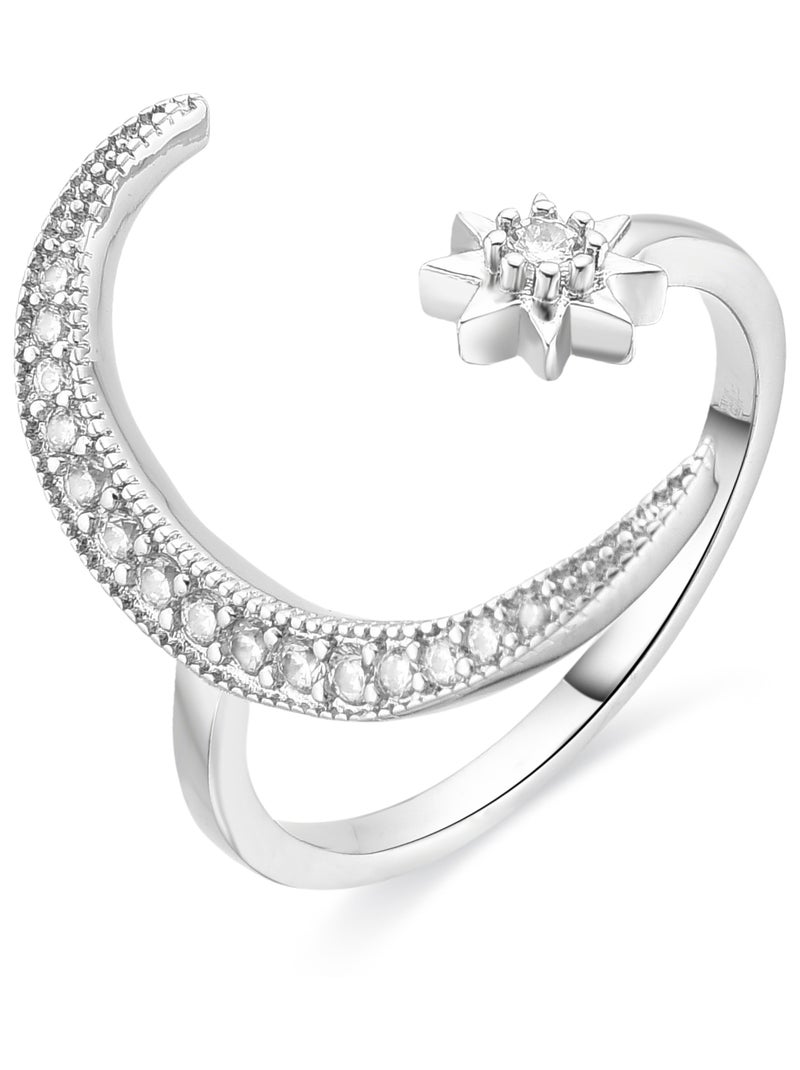 Bague Luxenter Meral avec finition rhodium Argent - Kiabi