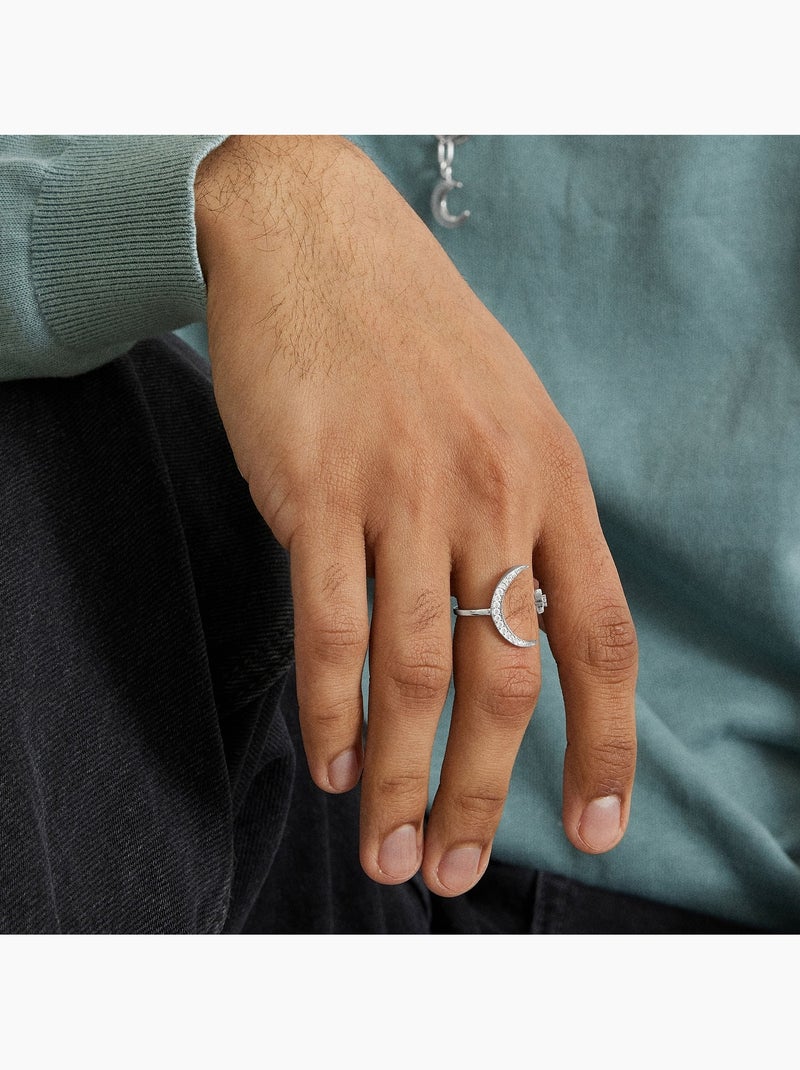 Bague Luxenter Meral rhodiée Taille réglable Argenté - Kiabi