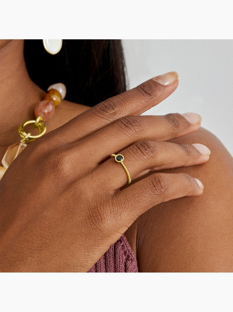Bague Luxenter Naadim en argent 925 Noir Noir - Kiabi