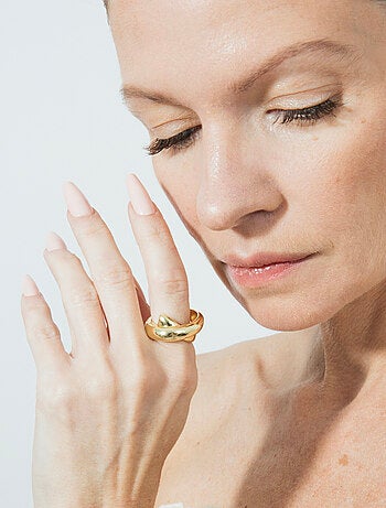 Bague Luxenter plaqué or jaune 18 carats - Nacui