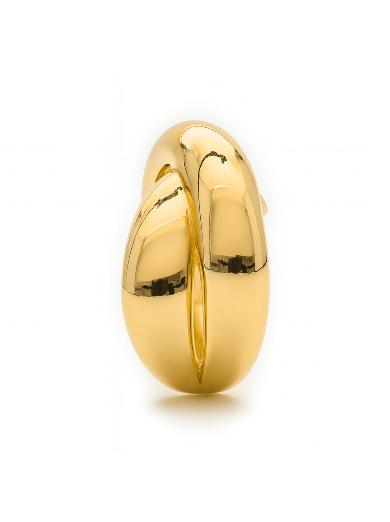 Bague Luxenter plaqué or jaune 18 carats - Nacui Doré - Kiabi