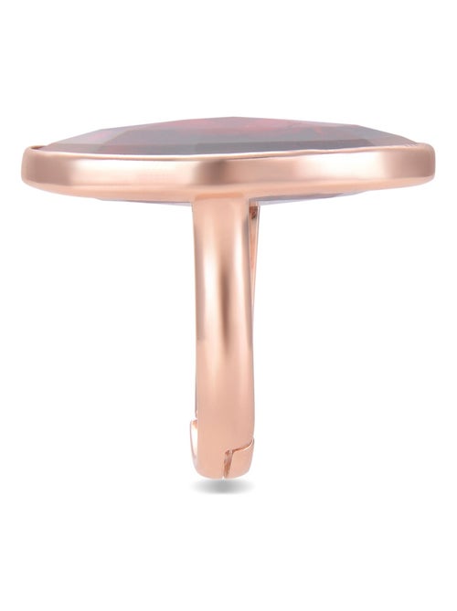 Bague Luxenter sanwerd en argent 925 et quartz hydrothermal cerise avec finition plaquée or rose 18k - Kiabi