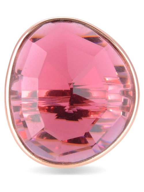 Bague Luxenter sanwerd en argent 925 et quartz hydrothermal cerise avec finition plaquée or rose 18k - Kiabi